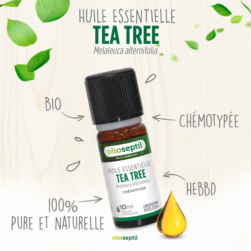 Huile essentielle de Tea Tree - Flacon compte goutte 10ml - Shopping Nature