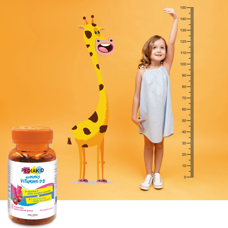 PEDIAKID Gommes Vitamine D3 - Complément alimentaire naturel enfants